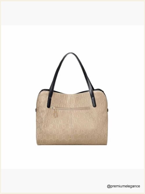 Lidia Genuine Leather Tote Bag – Vivian Seven Genuine Leather Large Tote Bag with Pockets - Soft Fashion Handbag